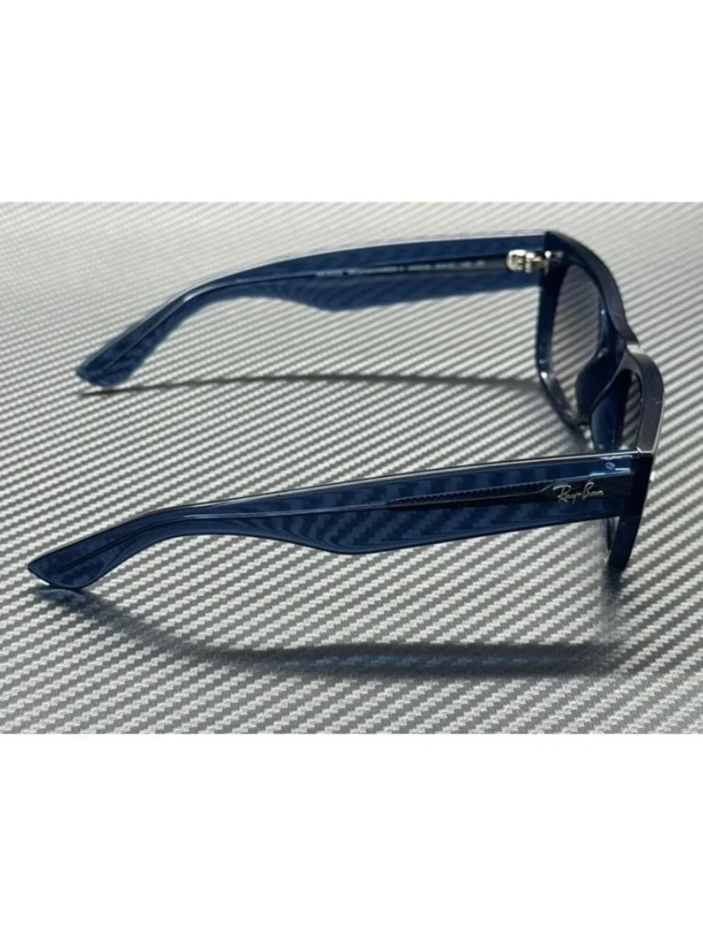 New Ray-Ban Men Transparent Blue Sunglasses 55-21-145